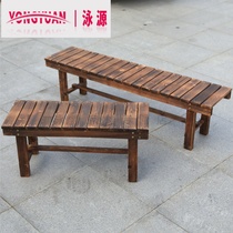 Anti-corrosion wood bench Park chair Balcony bench Park bench Outdoor leisure chair Solid wood bench bench