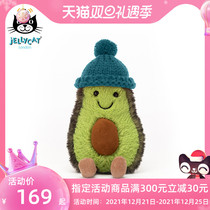 jellycat2020 UK genuine new product fun comfortable avocado blue plush toy for children