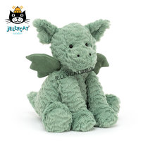 2020 British jELLYCAT new product Fuddlewuddle wave hair Dragon plush soothing toy doll
