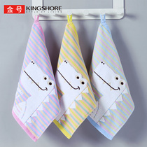 Gold pure cotton gauze towel Childrens towel Square towel Cotton Class A baby girl face towel Face towel Hand towel