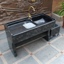 Marble laundry pool balcony household stone granite with washboard whole stone outdoor integrated sink laundry basin
