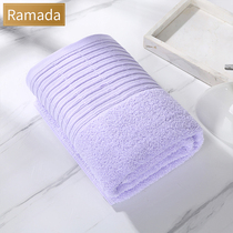 Ramada solid color cotton geometric jacquard bath towel Pure cotton simple household 70*140cm plus thick cotton bath towel
