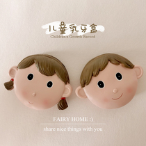 fairy Korean childrens deciduous teeth commemorative box boys and girls tooth storage box baby fetal hair umbilical cord preservation bottle