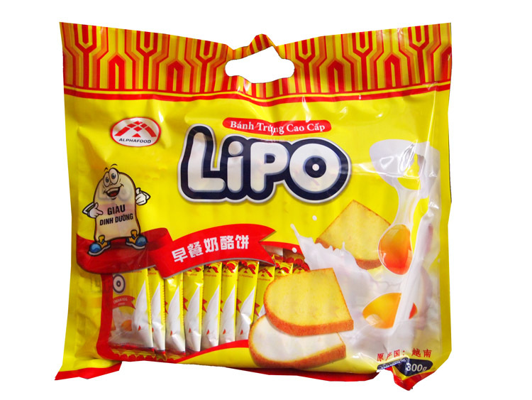 Vietnamese imported speciality LIPO bread dry white chocolate chicken cake order 300g 3 bags from
