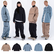 2021 Korea GAFH waterproof snowboard clothing ski pants snowboard windproof warm loose hooded ski pants