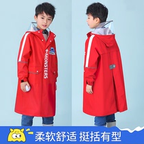 Childrens raincoat boy suit waterproof full body thickened elementary school children with school clothes in school clothes girl CUHK Scout rain cape