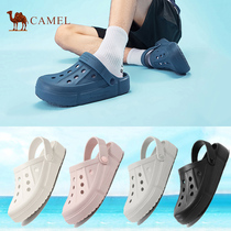 Camel Cave Cave Shoes Mens Baotou Sandals Sandals Summer Beach Shoes Soft Base Anti-Slip And Breathable Sandals Womens House Tide