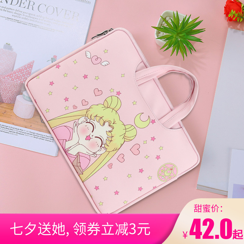 10 Cartoon Computer Bag Macbook Pro Apple Air 13 3 Inch Female Hand Held 14 Inch Lenovo Asustek Matbook 13 Protective Case Cute Small Refreshing Notebook Bag 15 6 Inch From Best Taobao Agent Taobao