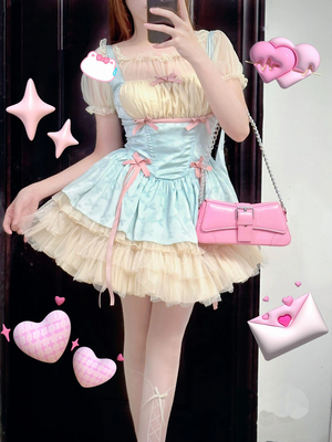 taobao agent Mint dress, cute small princess costume, Lolita style