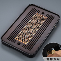 Tea tray small home rectangular tray kung fu tea set storage water tea sea Chinese style with drainage bamboo dry brew tea table