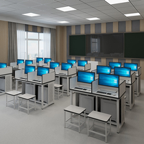 School Computer Desk Training Room Screen Partition Table And Chairs Microcomputer Cloud Classroom Driving School Desktop English Examination Table