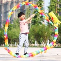 Square fitness dragon dance ribbon single fitness dance glowing stage swing pole China Dragon Park Ribbon toy three-dimensional