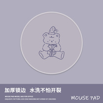 Cute ins wind round mouse pad thickened lock edge girl cartoon custom trumpet notebook keyboard pad Learning Office dormitory home computer table pad creative personality diy girl heart rubber pad