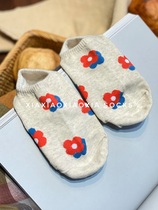 (Full five pairs) South Korea imported summer womens boat Socks elegant wind sweet flowers shallow socks invisible socks