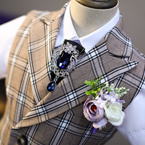 Childrens suit suit suit mens baby suit vest boy dress child host costume catwalk show costume
