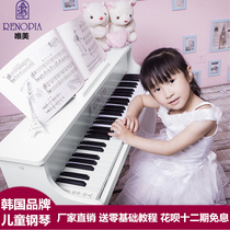 Beautiful 61-key beginner small piano baby Childrens piano beginner electric piano Wooden early education toy electronic piano