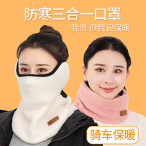 Winter warm mouth earmuffs women plus velvet thickened neck ear face biking bike winter fashion cold proof mask