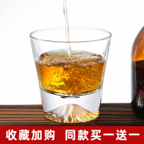 Home creative Mount Fuji cup glass iceberg cup personality snow mountain cup whiskey wine glass Japanese Net red ins