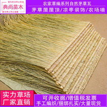Straw curtain sunshade Sun protection Thatched tile Thatched shed roof decorative curtain Villa farm retro original ecology