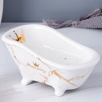 Soap box soap box Nordic upscale luxury household fashion drain creative toilet hotel bathroom ceramic box