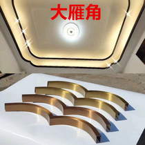Stainless steel strip curved edge ceiling arc edging decorative strip stainless steel door double round geese corner closure strip