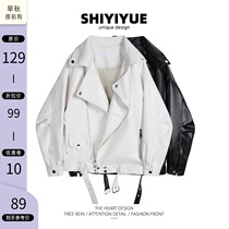  SHIYIYUE November 2021 spring and autumn new Korean loose all-match motorcycle short leather womens jacket jacket