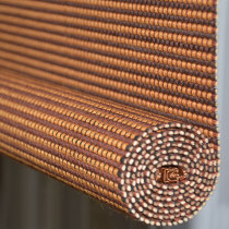 Curtain Door curtain Encrypted bamboo curtain Balcony bedroom Living room blackout curtain Hotel hotel partition Chinese style lifting roller curtain