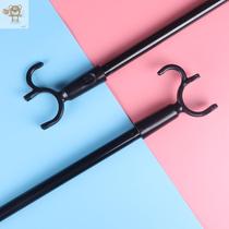 Long clothes pole balcony drying support cool telescopic fork pole clothes pick clothes household connection lengthened cool ya fork head clothes support