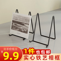 Desktop photo frame bracket holder Medal certificate display stand Creative floor-standing glass photo plate bracket table