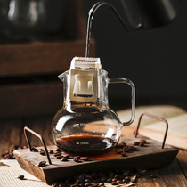 Heat-resistant glass sharing pot hanging ear coffee special pot set hand pouring pot household small espresso cup with handle
