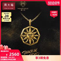 CHOW TAI Fook MONOLOGUE MONOLOGUE GOLD WORSHIPPER FULL gold VINTAGE BLACK GOLD GOLD PENDANT FEMALE MR45 INTEREST-free