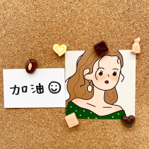6 Creative chocolate love cartoon cute push pins Cork message board Photo wall decoration Felt plate press nails