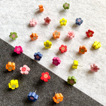 20 colored wooden flower pushpins log plum blossom nails cork wood felt board kindergarten photo wall studs