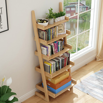 All solid wood living room bookshelf simple student bedroom bookshelf shelf simple space saving floor bedside small bookshelf