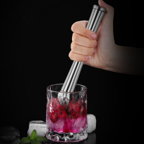 Mash bar 304 stainless steel mash stick lemon crushed ice hammer fruit juice stick milk tea shop supplies bartender ice hammer