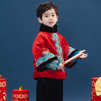 Flag platinum Hanfu Boys Year Dress Mens Day Mens Treasure Childrens Tang Dress Winter Clothes Chinese New Year Clothes Celebrating Baby Year of the Tiger
