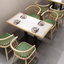  Custom restaurant furniture table and chair combination Snack bar Japanese cuisine noodle restaurant Hotel chain restaurant card seat sand
