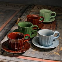 Japanese coffee cup European small luxury art mug handmade household ceramic hanging ear coffee cup set