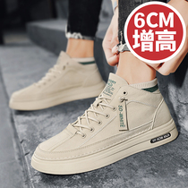 Male Shoes Summer Breathable 2022 New High Cloth Shoes Casual 100 Lap Shoes Canvas Neorgasm Shoes Slim