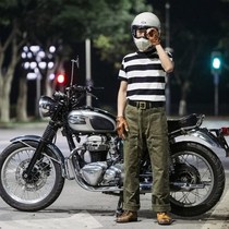 Flow garage retro motorcycle tundra riding pants heavy thickened with protective gear protective tooling commuter motorcycle pants