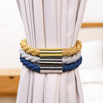 Magnetic buckle curtain strap a pair of tie straps rope harness rope magnet curtain buckle adhesive hook decorative accessories