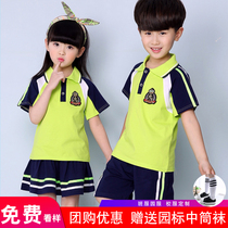 Kindergarten Landscaped Summer Clothing Short Sleeves New Set To Be Inglén Breeze Primary School Uniforms for men and womens childrens sports suit