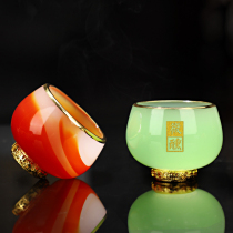 Glass jade porcelain white wine glass Personal use light luxury household wine glass One cup One or two spirits glass private customization