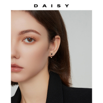 999 Pure Silver Loving Earrings Female Screw buckle small crowddesign Ear Rings Sweet and Sweet Temperament Earrings Earrings