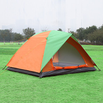 New custom outdoor camping tent double-layer double door rainproof double door travel camping tent