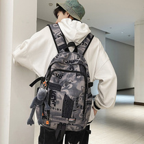 Travel backpack mens shoulder bag student trend ins commuter leisure large capacity computer bag fashion simple schoolbag
