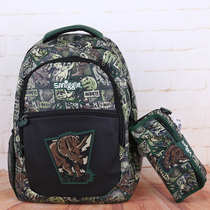 Spot Australia direct mail smiggle stationery military green Triceratops student schoolbag shoulder decompression backpack Special