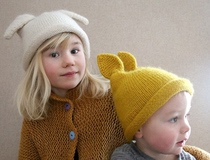 Rabbit Ear Hat Cute Cute Cute Wool Woven Hat Text Description Illustration Non-finished Product