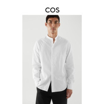 COS mens standard version of collar long sleeve shirt white 2021 autumn and winter New 1014783001