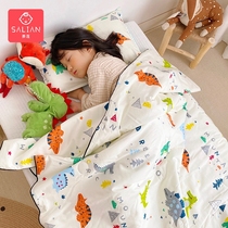 Child Xia cool quilted by pure cotton air conditioning by Kindergarten Nap Full Cotton Small Quilt Washable Baby Summer Thin Quilt
